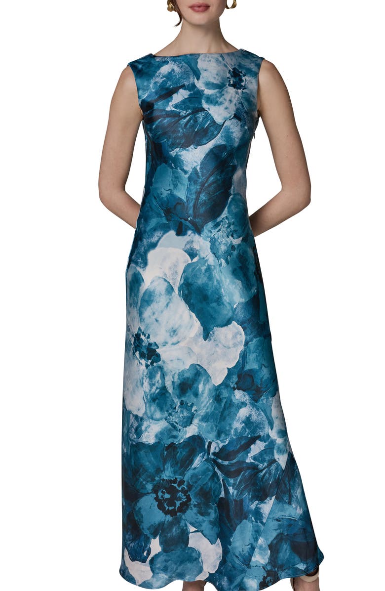 Donna Karan New York Abstract Floral Cowl Back Gown, Main, color, Nightfll Multi