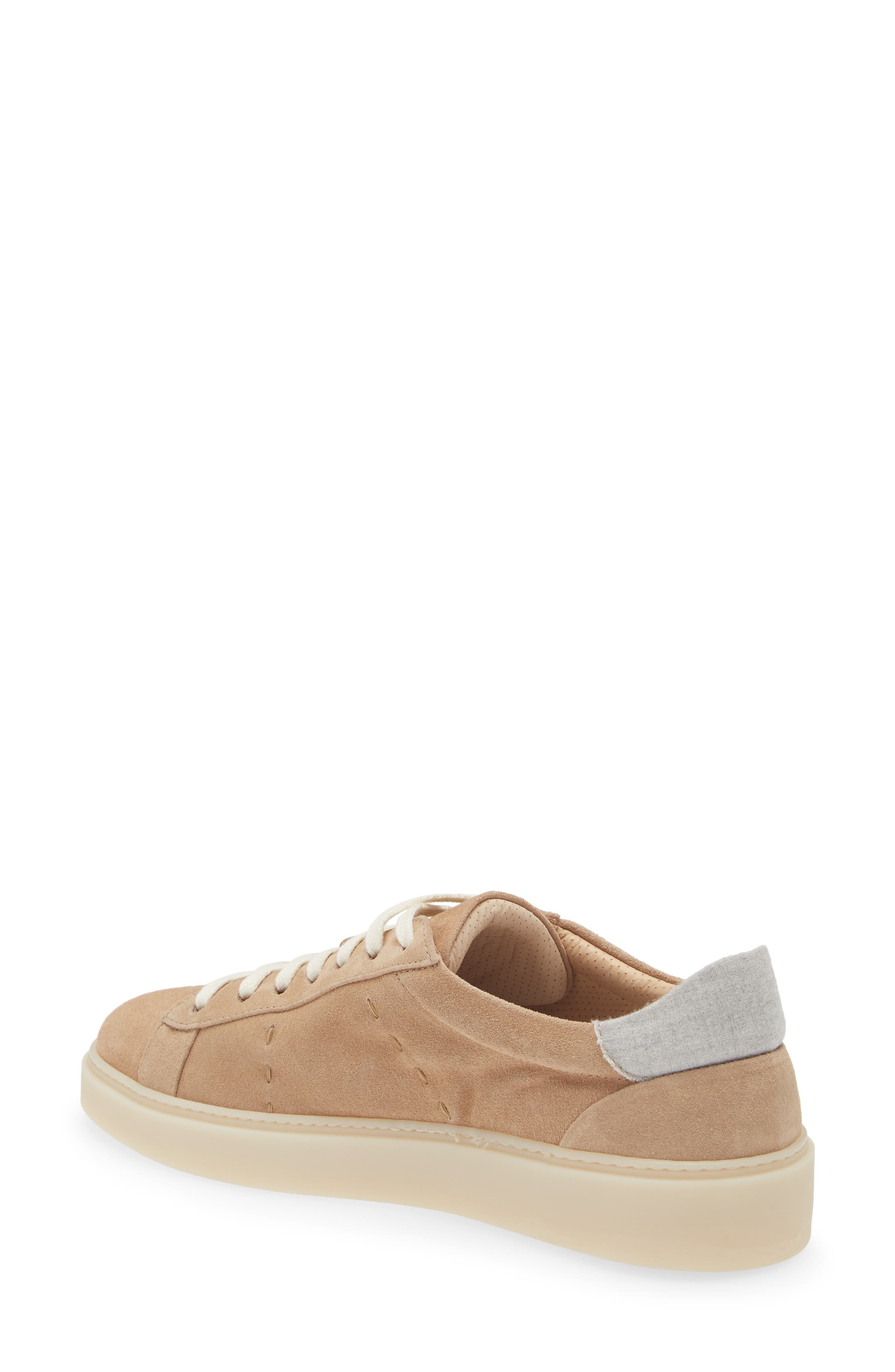 Eleventy Suede Low Top Sneaker, Alternate, color, Sand