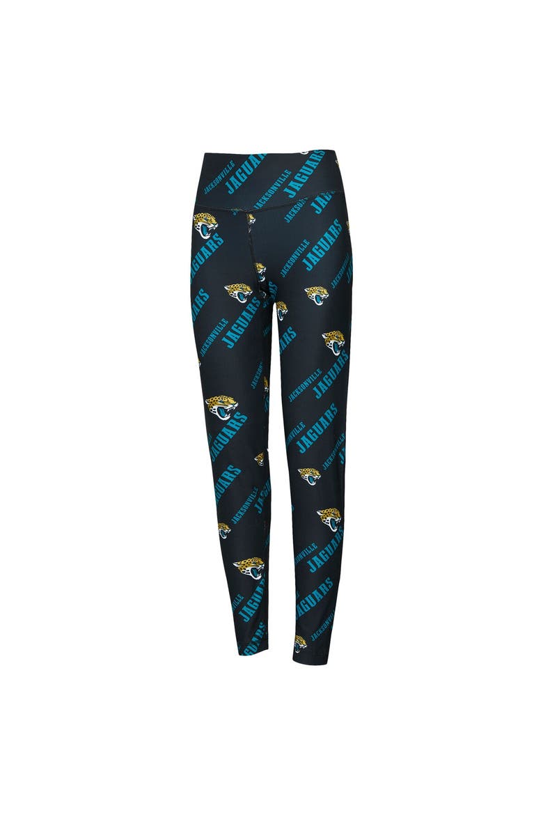 Women's Concepts Sport Black Jacksonville Jaguars Breakthrough Allover Print Knit Leggings, Alternate, color, Black