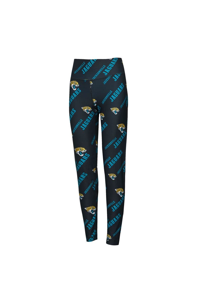 CONCEPTS SPORT Women's Concepts Sport Black Jacksonville Jaguars Breakthrough Allover Print Knit Leggings, Alternate, color, Black