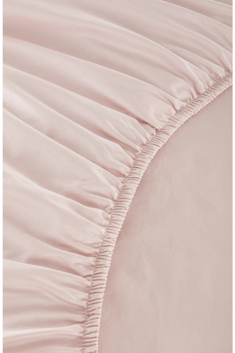 400 Thread Count Organic Cotton Fitted Sheet, Alternate, color, PINK SEPIA
