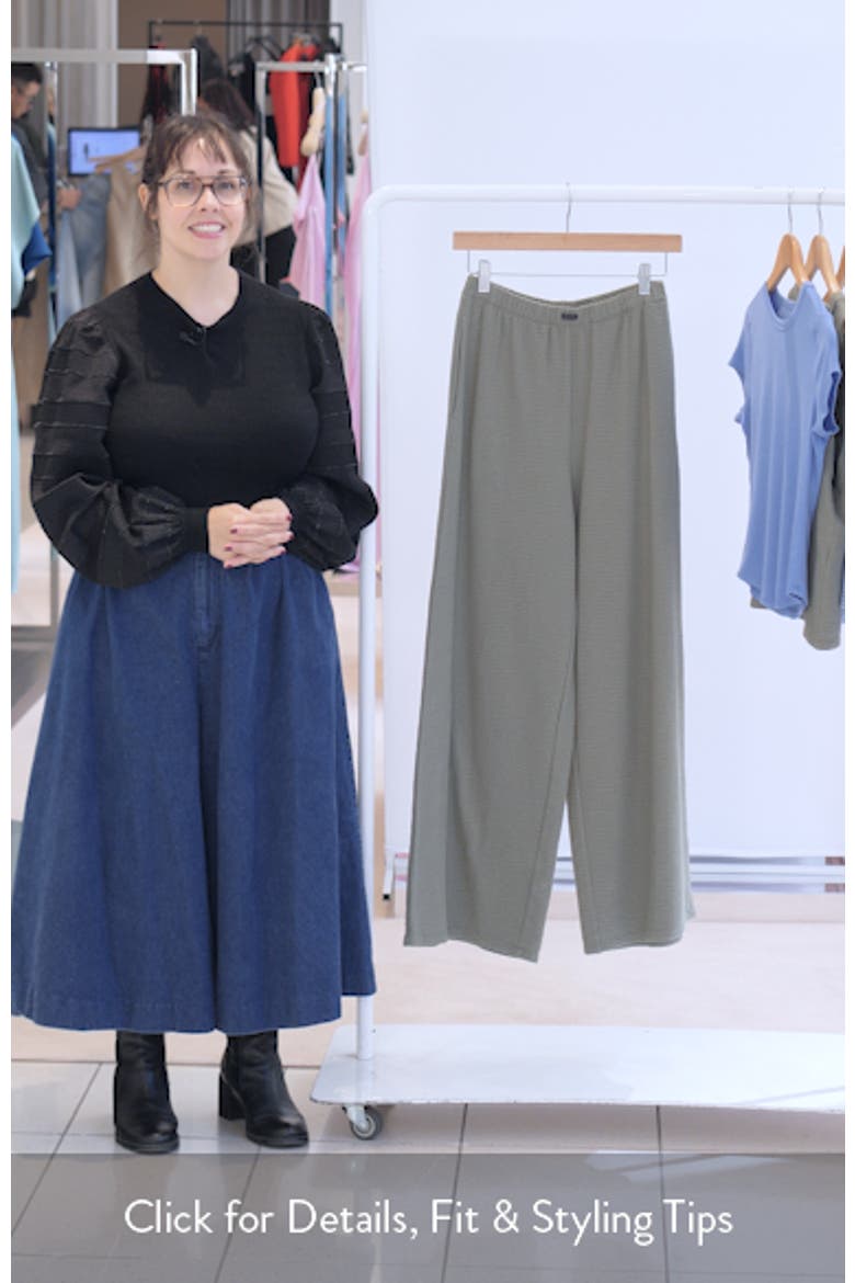 Stretch Organic Cotton Seersucker Lounge Pants (Women) | Nordstrom