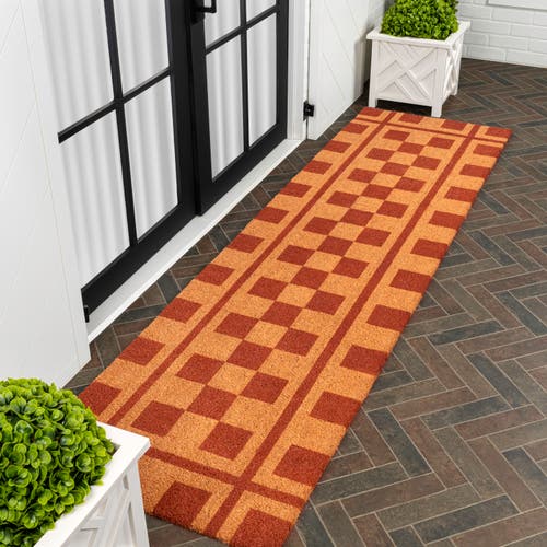 Jonathan Y Peater Classic Casual Commerical Natural Coir Mat Indoor/outdoor In Brown