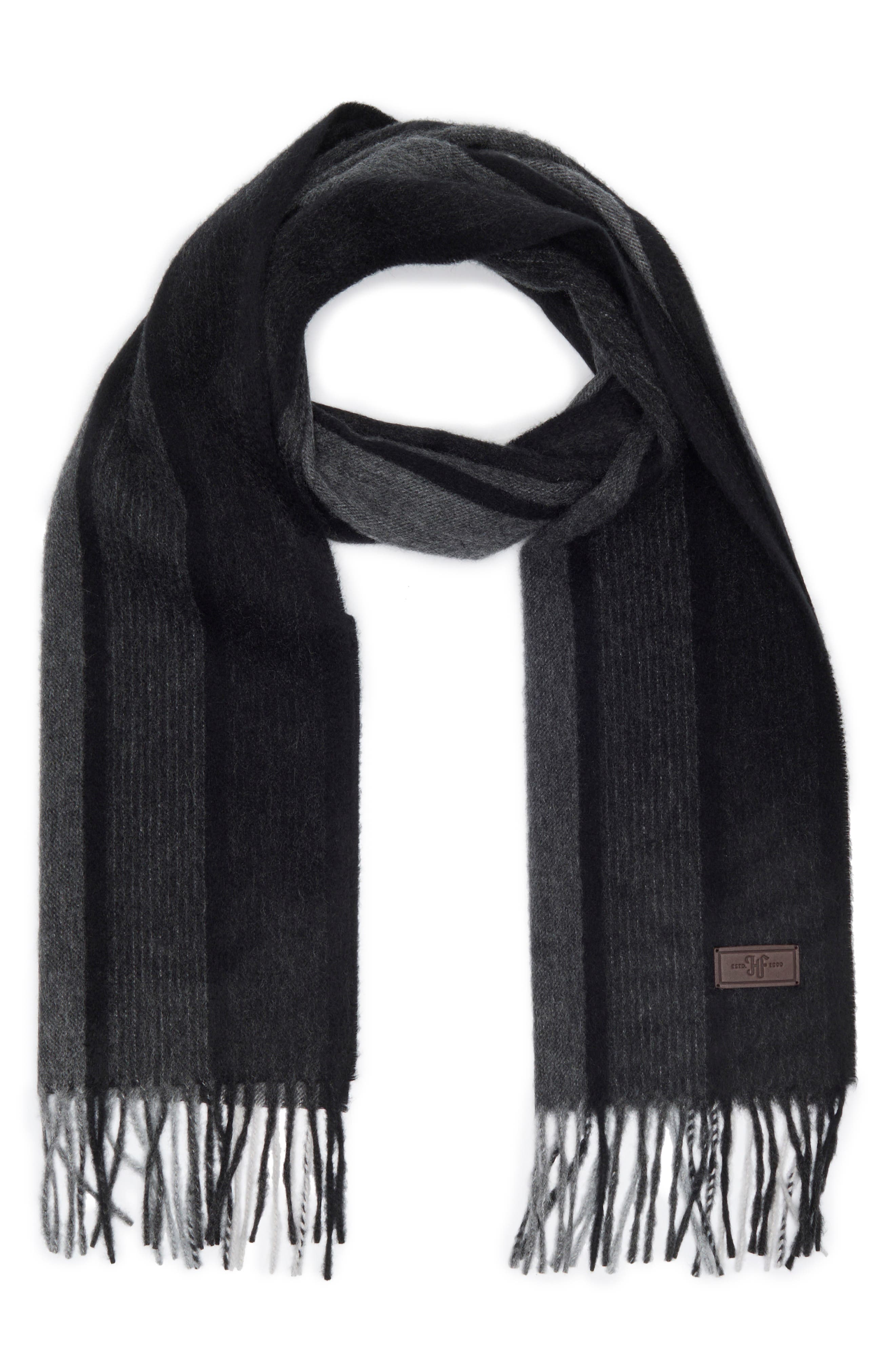 Hickey Freeman Ombré Stripe Cashmere Scarf
