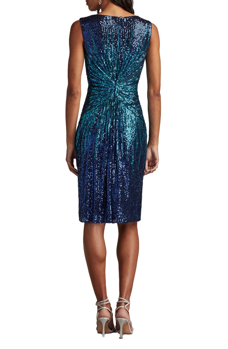 Tadashi Shoji Ombré Sequin Cocktail Sheath Dress, Alternate, color, 