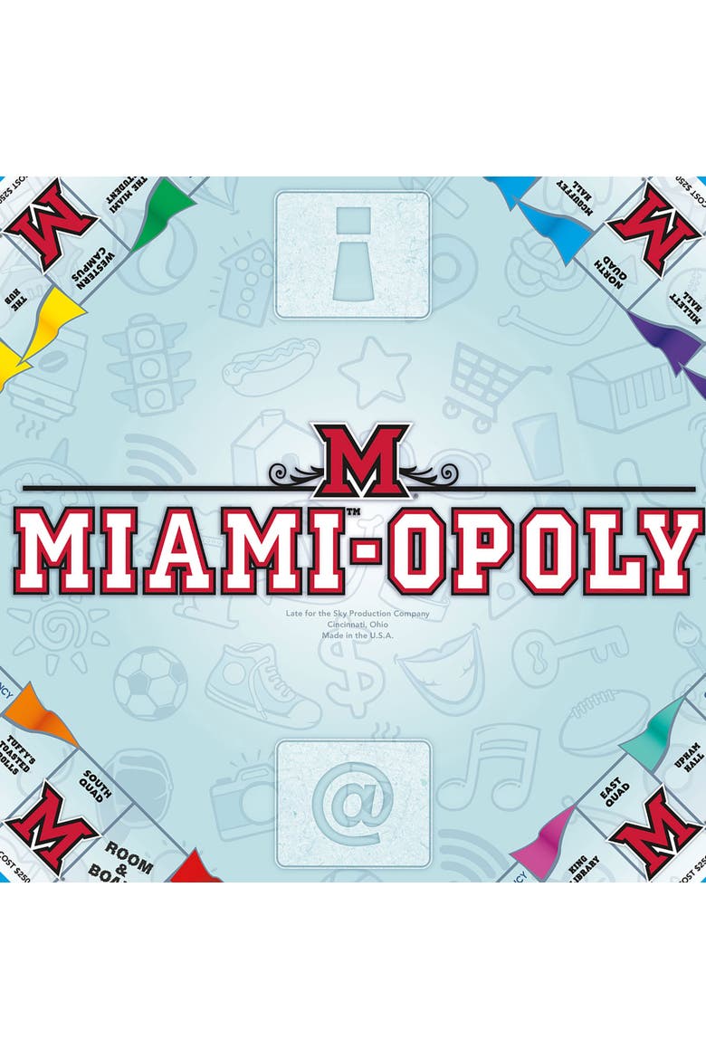 Miamiopoly University Themed Family Board Game, Ages 8+, Alternate, color, Multicolored