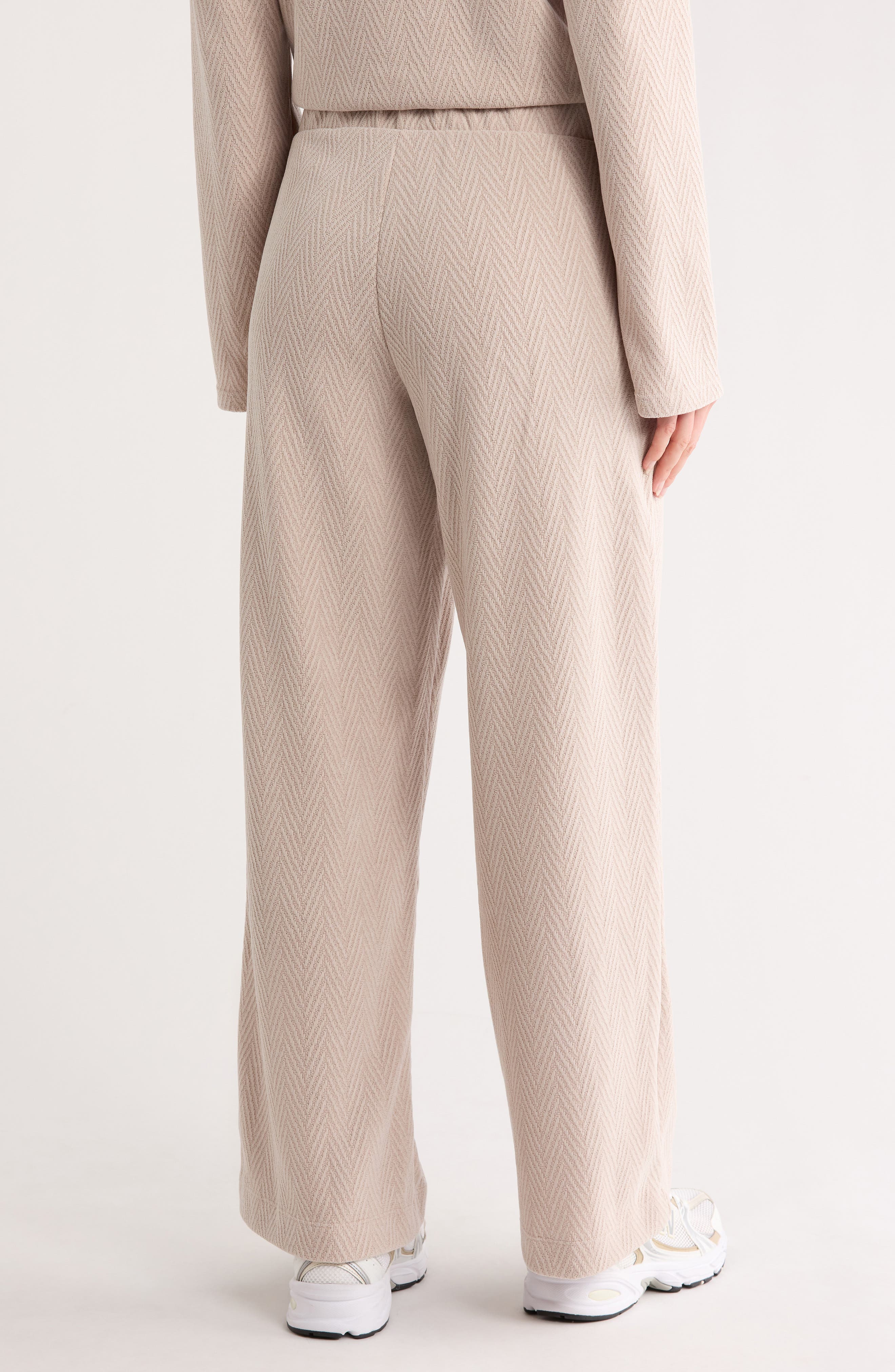 Herringbone Wide Leg Pull-On Pants - image 2
