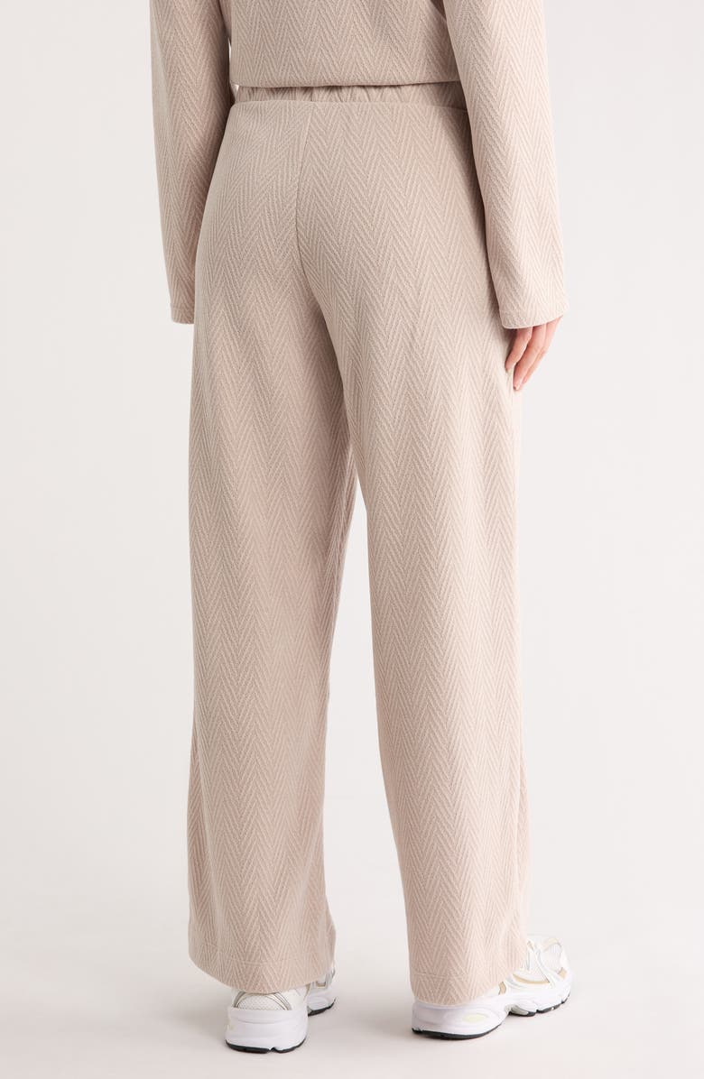 90 DEGREE BY REFLEX Herringbone Wide Leg Pull-On Pants, Alternate, color, Shadow Rock