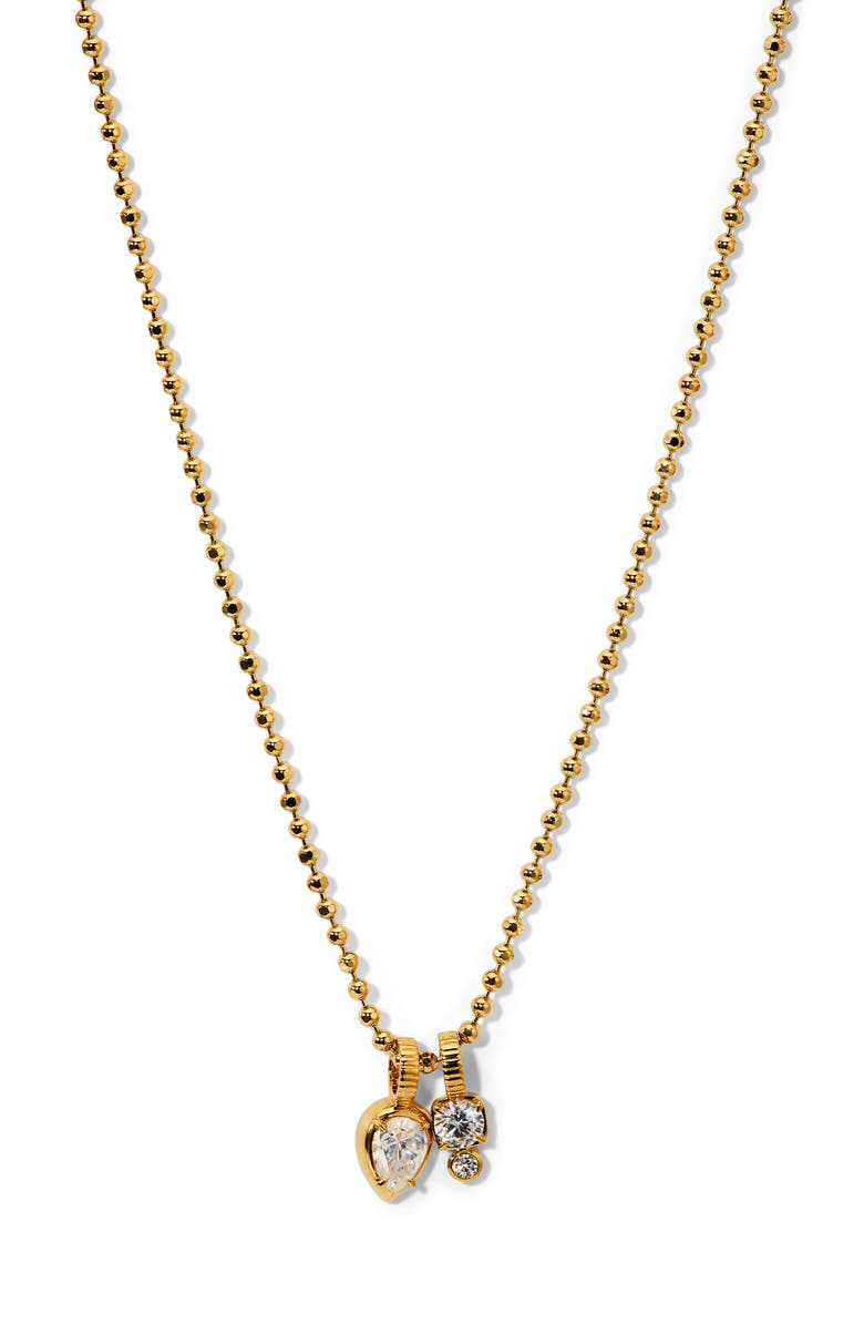 Nadri Delancy Charm Necklace, Main, color, Gold