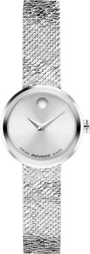 Movado Mini Museum Velura Mesh Strap Watch, 21mm