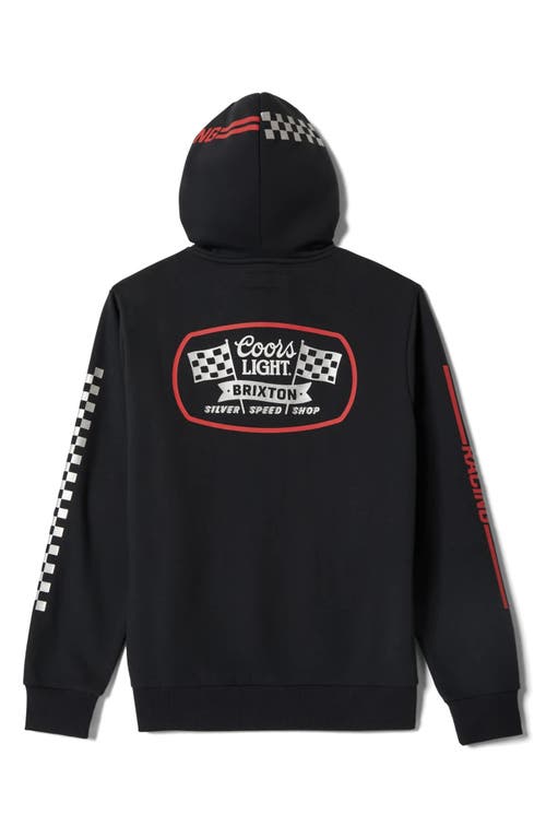 Brixton Coors Light® Pit Stop Graphic Hoodie In Black