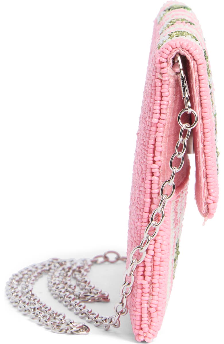 Collection XIIX Beaded Striped Kiwi Clutch, Alternate, color, Striped Kiwi
