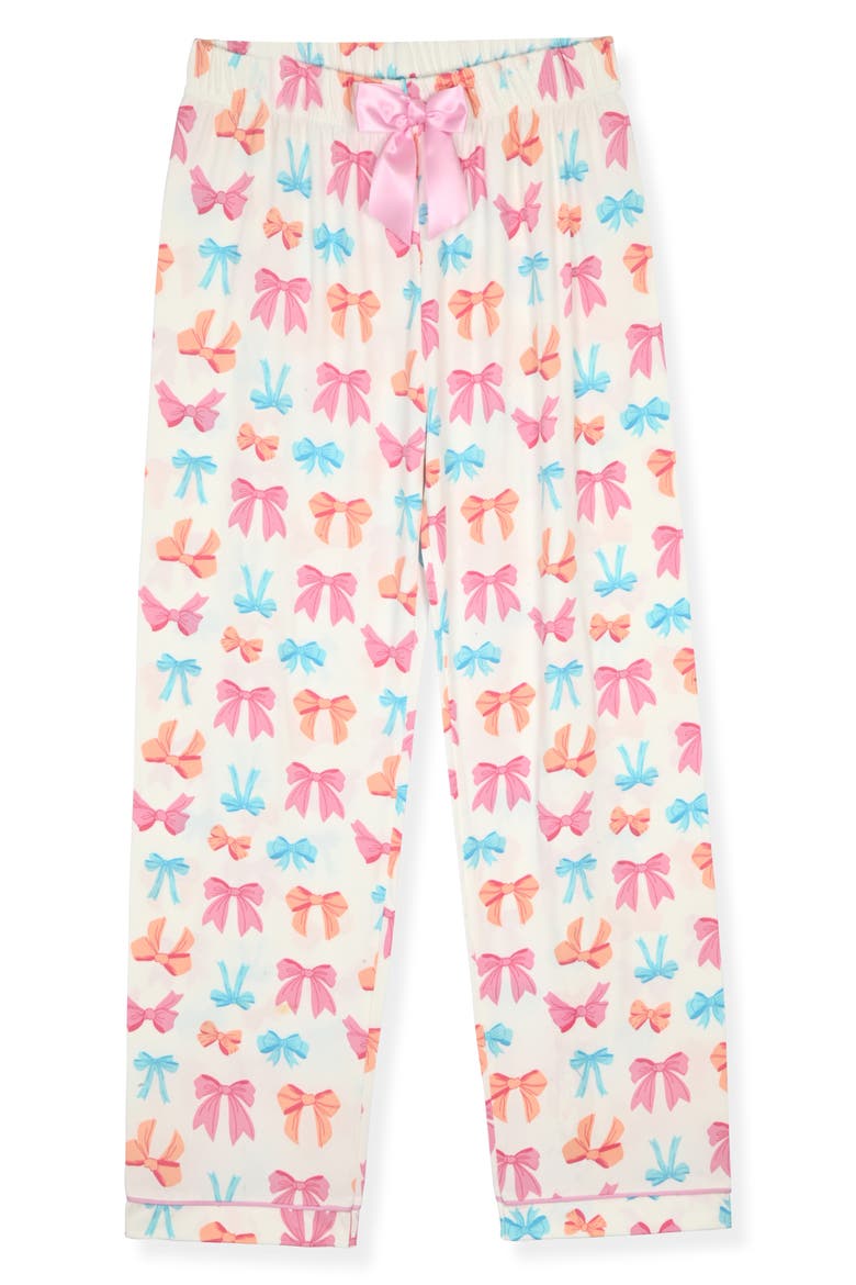 Kids' Two-Piece Coat Pajamas & Scrunchie Set, Alternate, color, WHITE