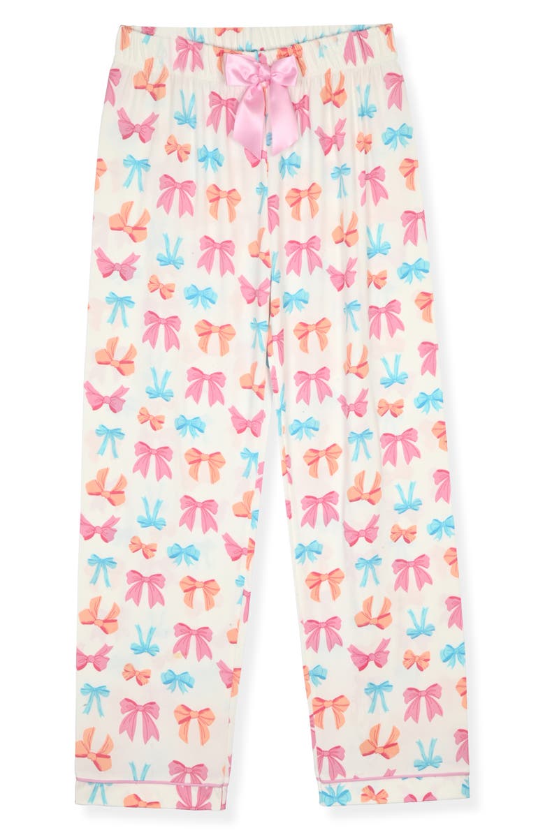 SLEEP ON IT Kids' Two-Piece Coat Pajamas & Scrunchie Set, Alternate, color, White