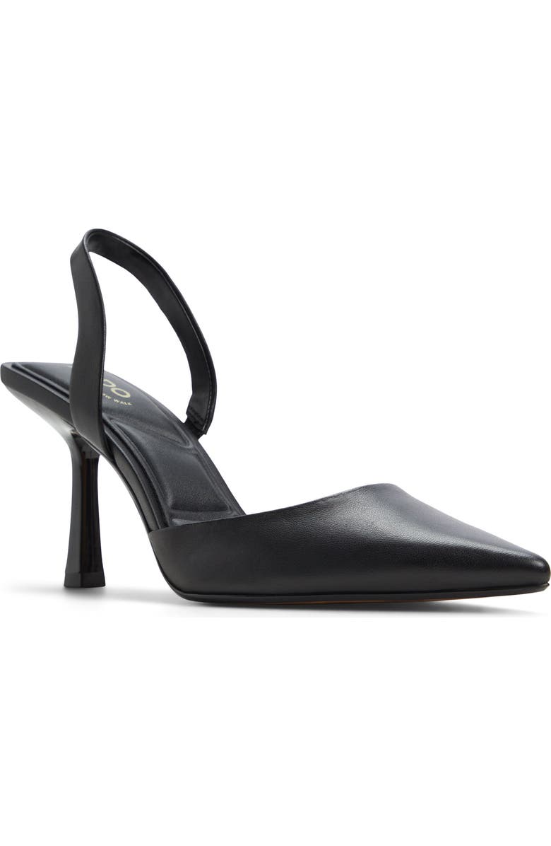 ALDO Brusanti Pointed Toe Slingback Pump, Main, color, Black