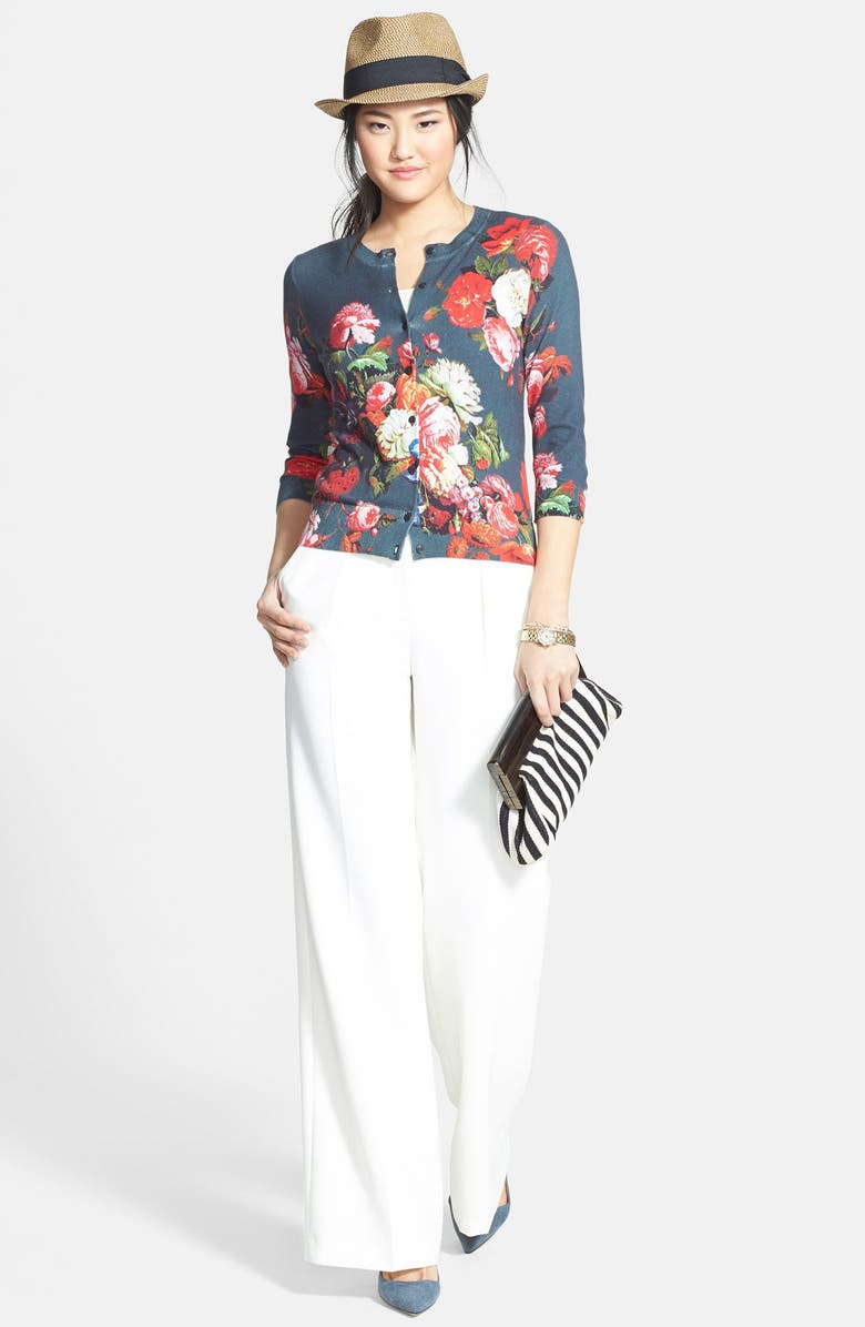 Halogen<sup>®</sup> Floral Print Cardigan, Alternate, color, 