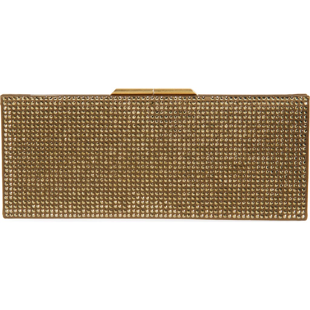Saint Laurent Midnight Crystal Embellished Satin Clutch