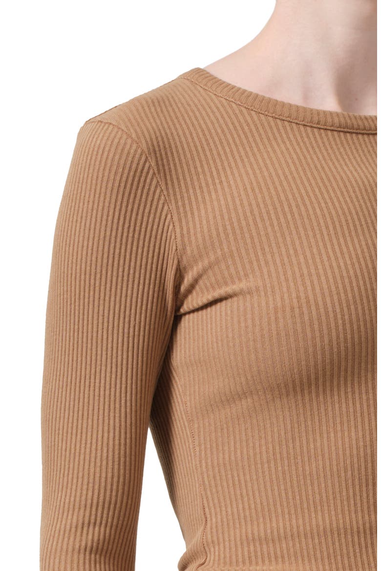 Bina Rib Crewneck Sweater, Alternate, color, CARAMEL