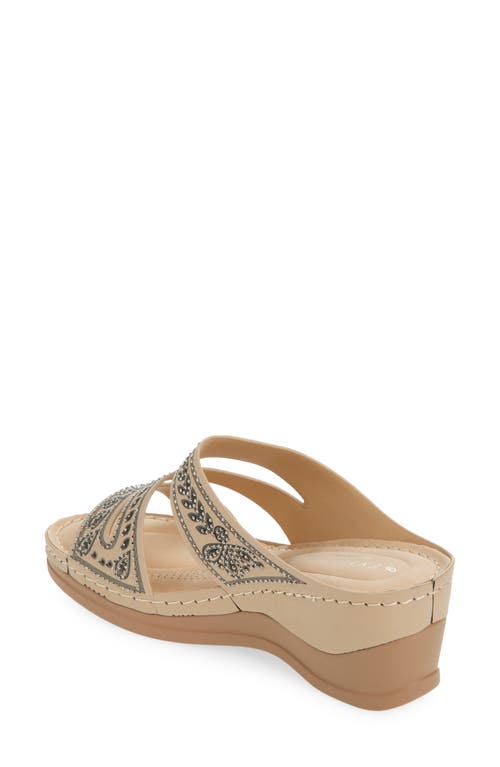 Extreme By Eddie Marc Embellished Wedge Sandal