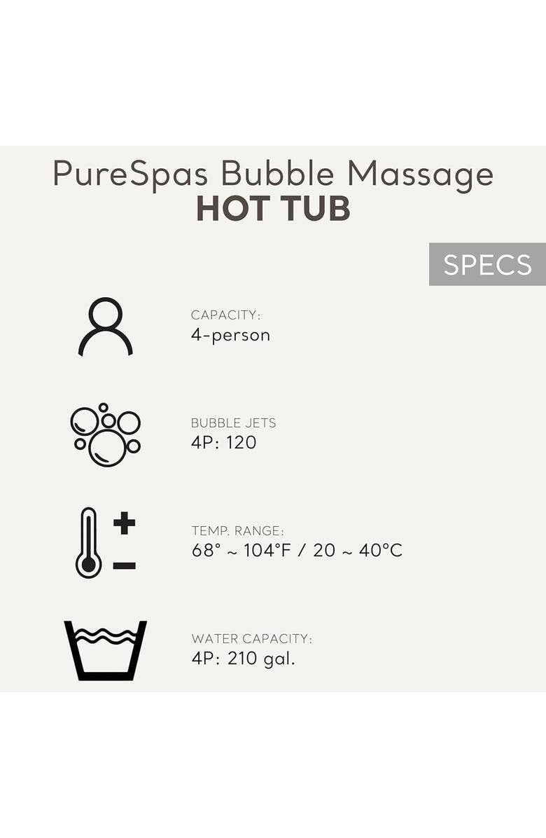 Intex Purespa Sahara Tan 4Person Inflatable Hot Tub, 77" Round, Jets, Alternate, color,