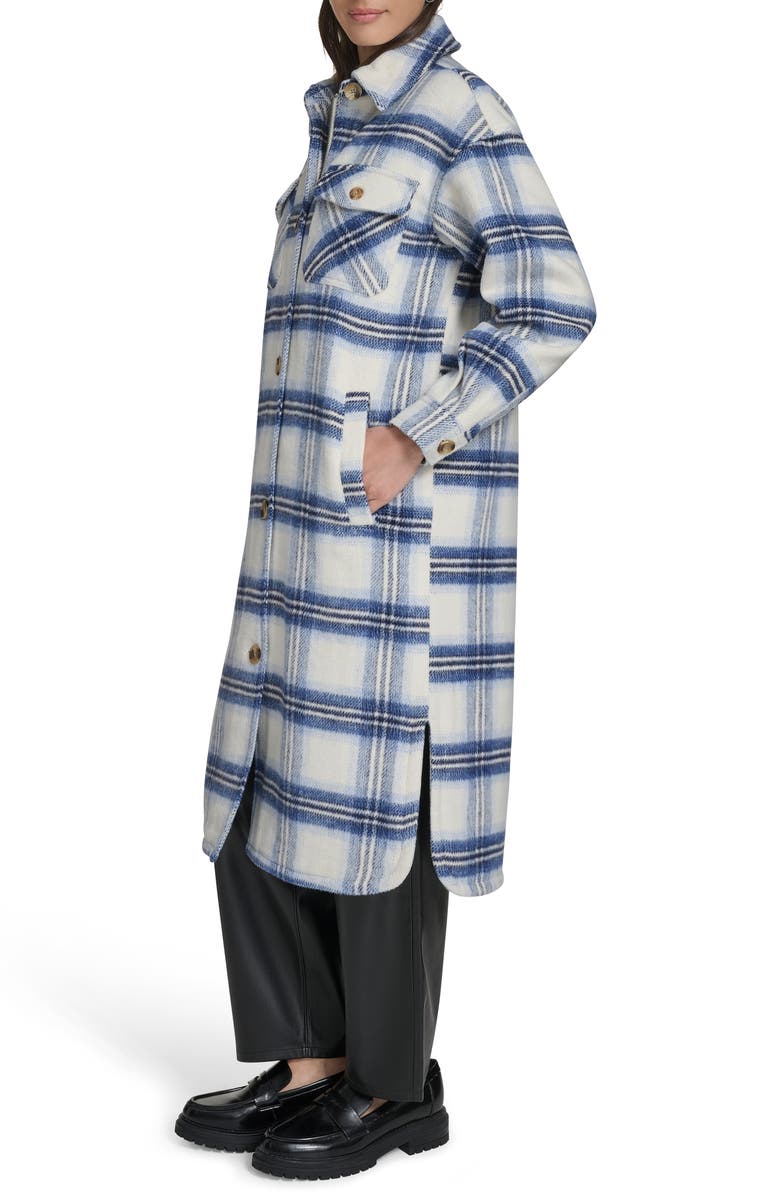 Levi's Longline Shacket, Alternate, color, Blue/ Cream