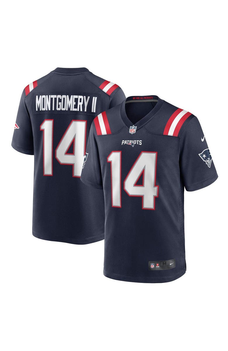 Nike Men's Nike Ty Montgomery Navy New England Patriots Game Jersey, Main, color,