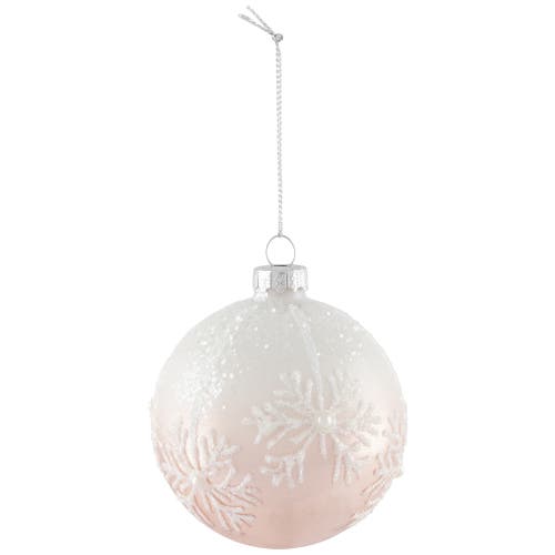 Northlight Snowflakes Glass Ball Christmas Ornaments In Pink