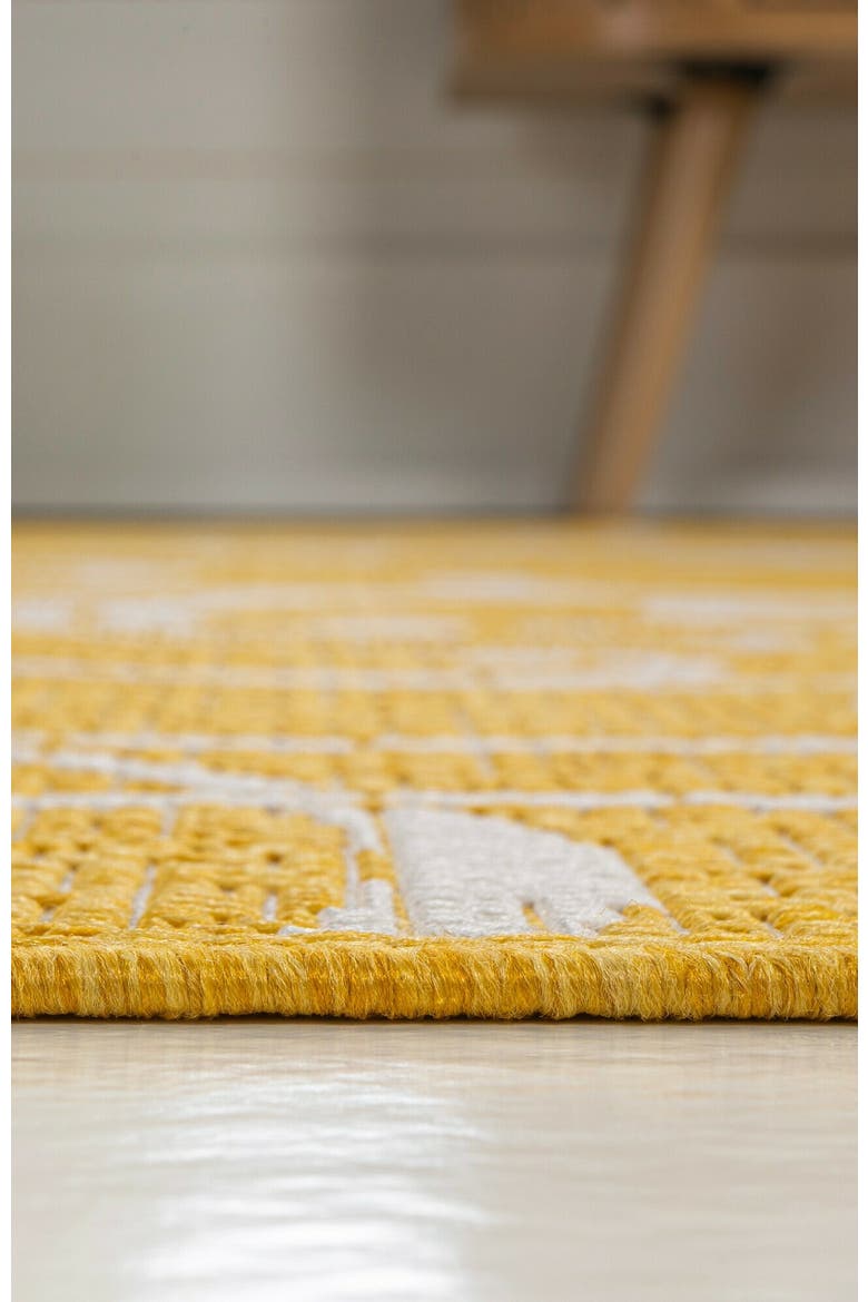 Maribel Traditional Classic All-Over Scroll Indoor/Outdoor Area Rug, Alternate, color, Yellow/Cream