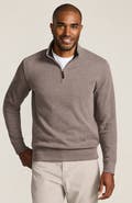 Lands' End Bedford Rib Quarter Zip Pullover Sweater