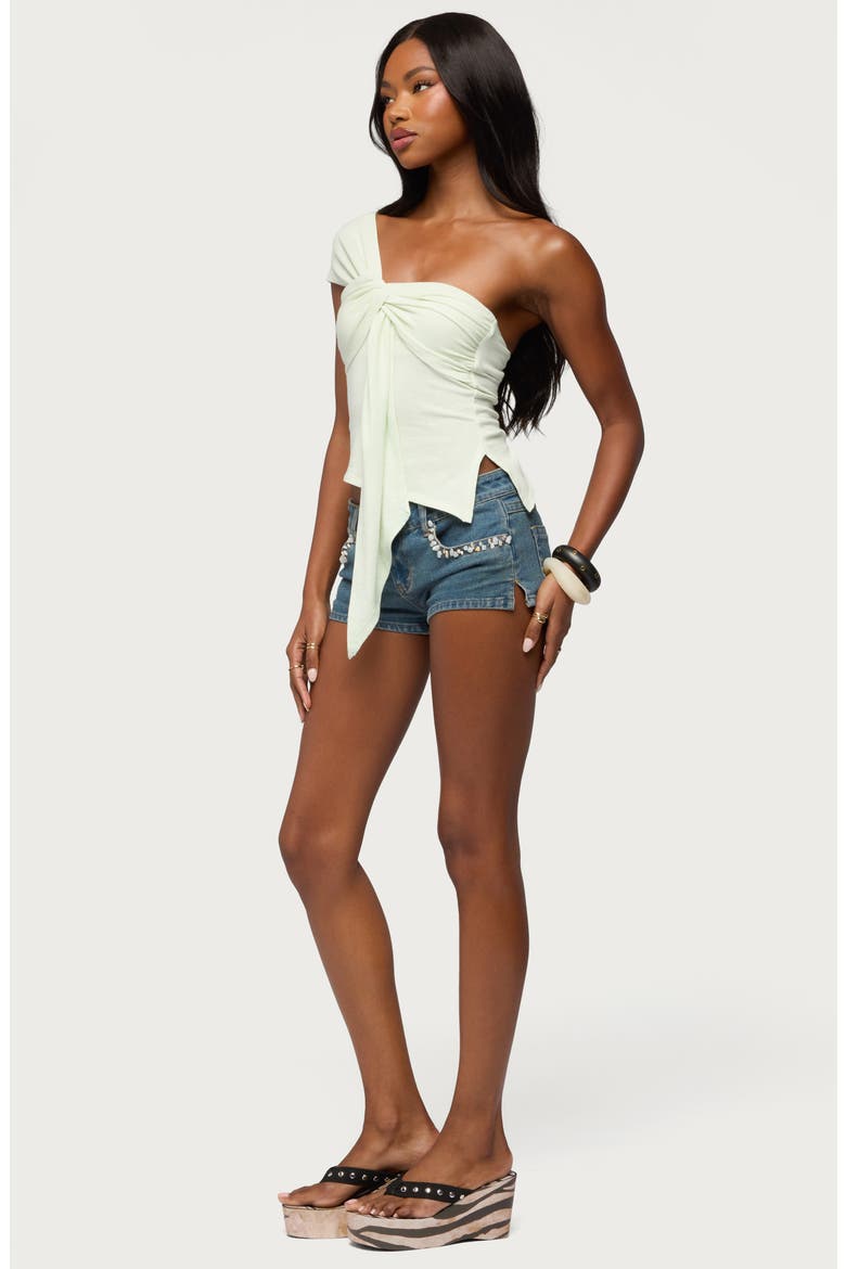 Zoie Draped Tie Shoulder Top, Alternate, color, MINT