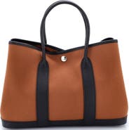 Pre-Owned Hermes Garden Party Tote Toile and Leather 30