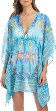 BLEU by Rod Beattie Semisheer Cover-Up Caftan