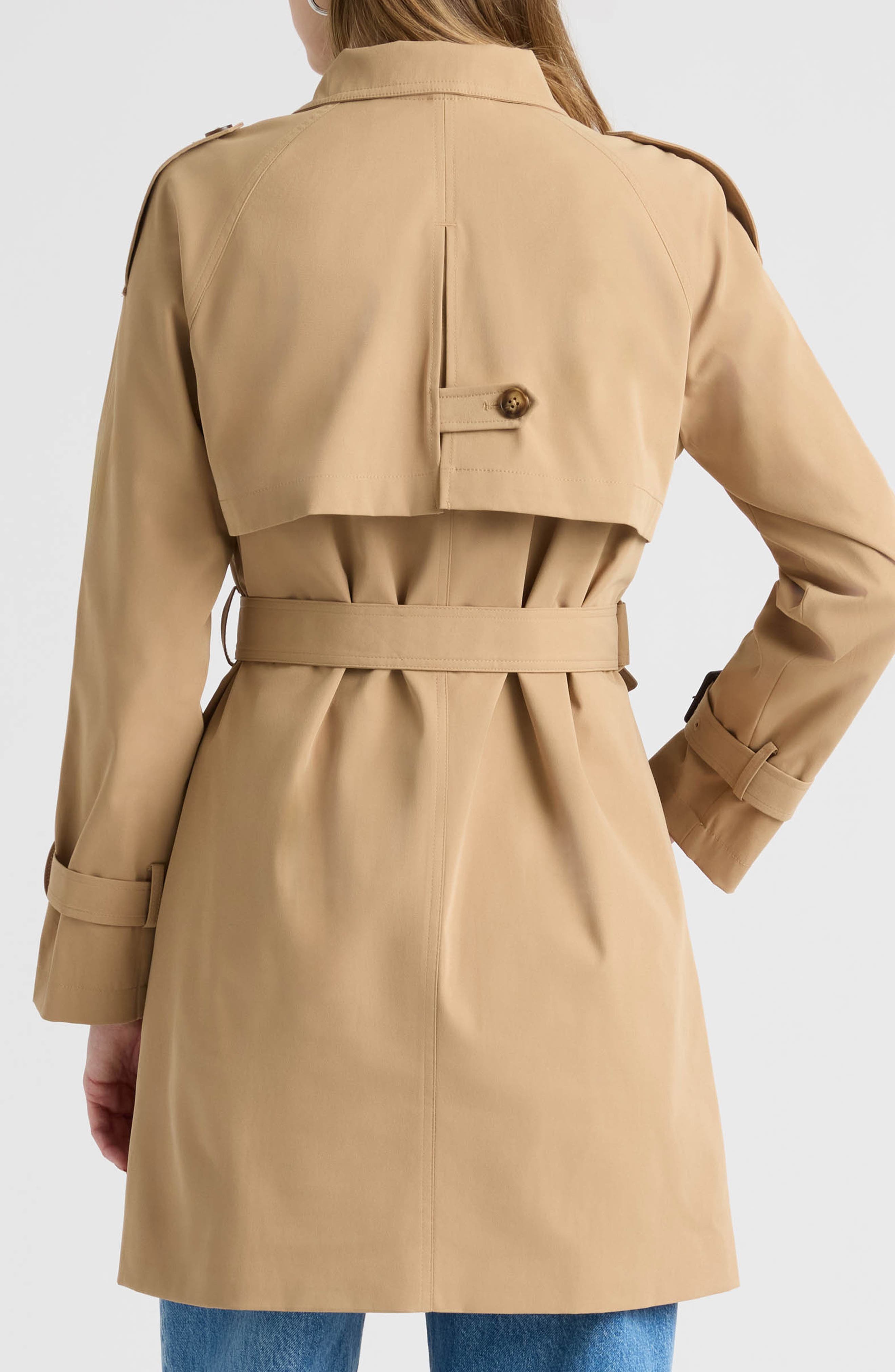 Belted Double Breasted Trench Coat - image 2