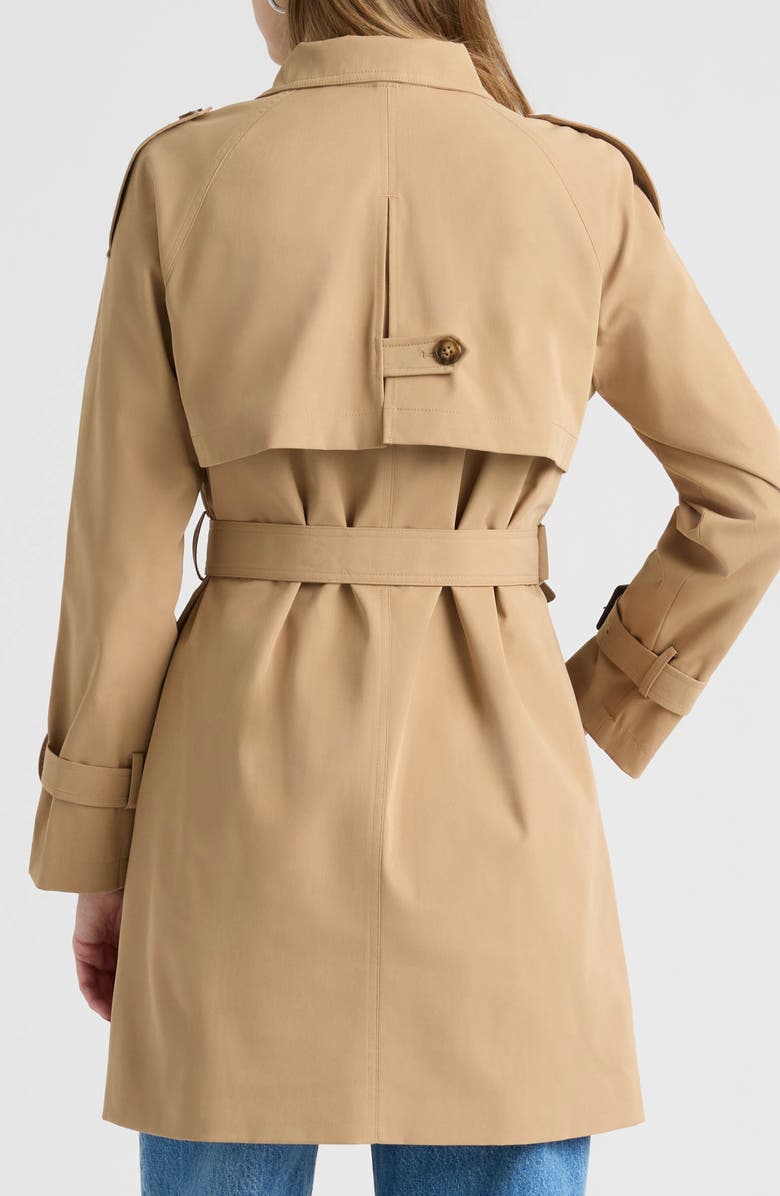 NVLT Belted Double Breasted Trench Coat, Alternate, color, British Tan