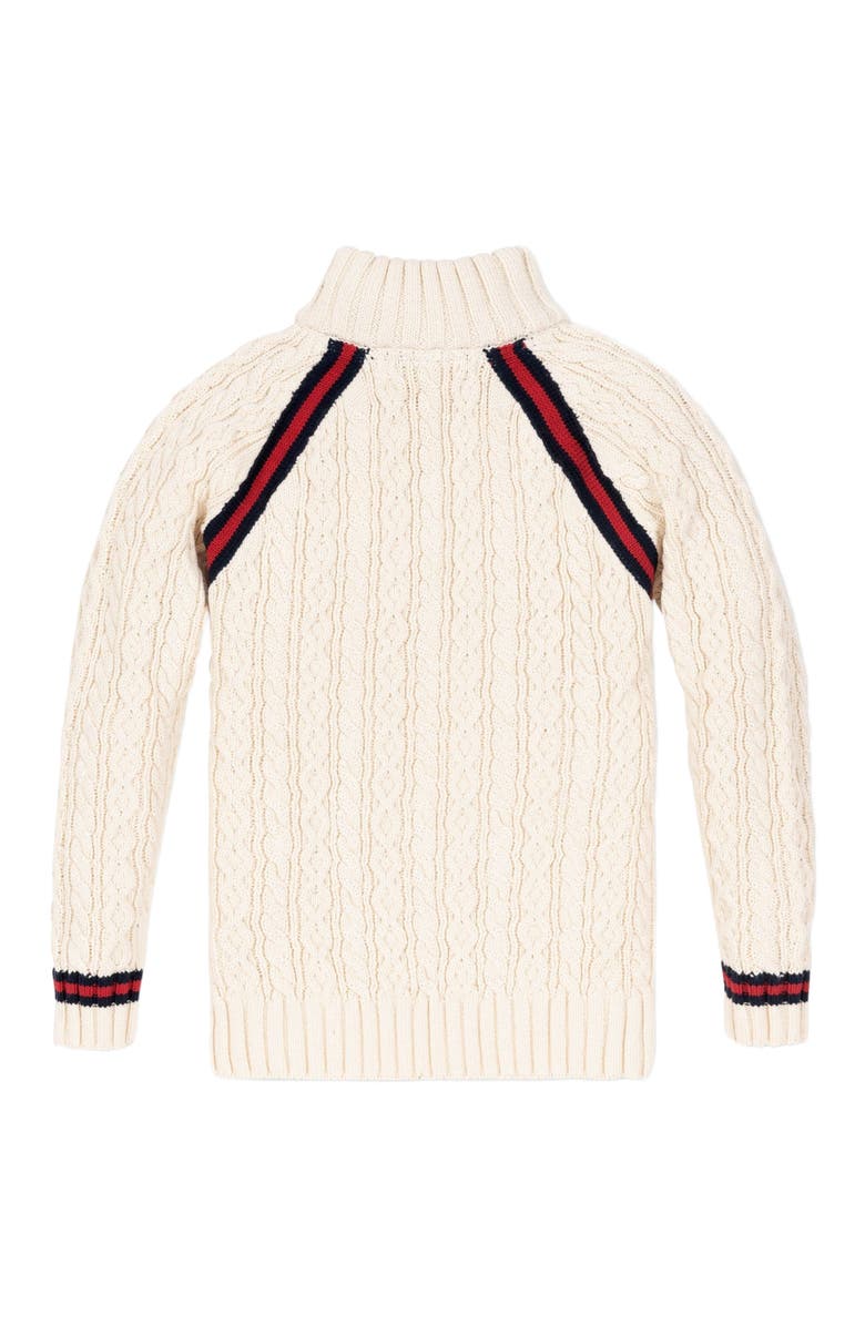 Hope & Henry Baby Boys' Half Zip Cable Pullover Sweater, Infant, Alternate, color, 