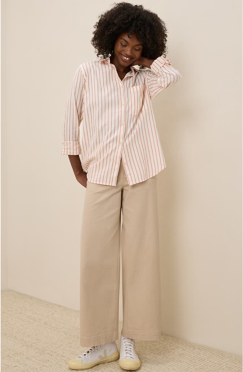 Pact Organic Cotton Sunset Lightweight Cotton Classic Shirt, Alternate, color, Zuma Stripe