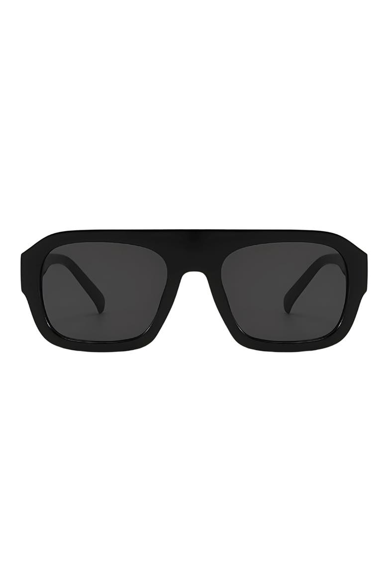 Vesper 68mm Polarized Oversize Aviator Sunglasses, Main, color, BLACK / BLACK