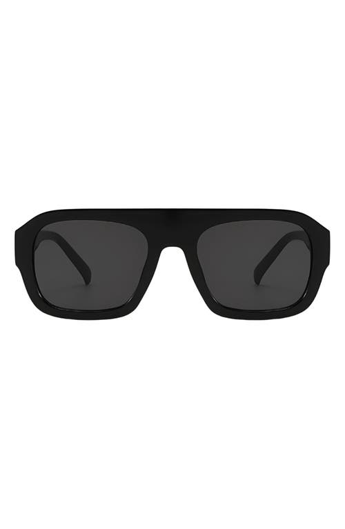Fifth & Ninth Vesper 68mm Polarized Oversize Aviator Sunglasses In Black