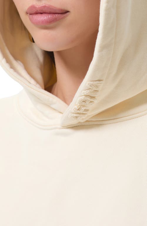 Afrm Blake Cotton Hoodie In White