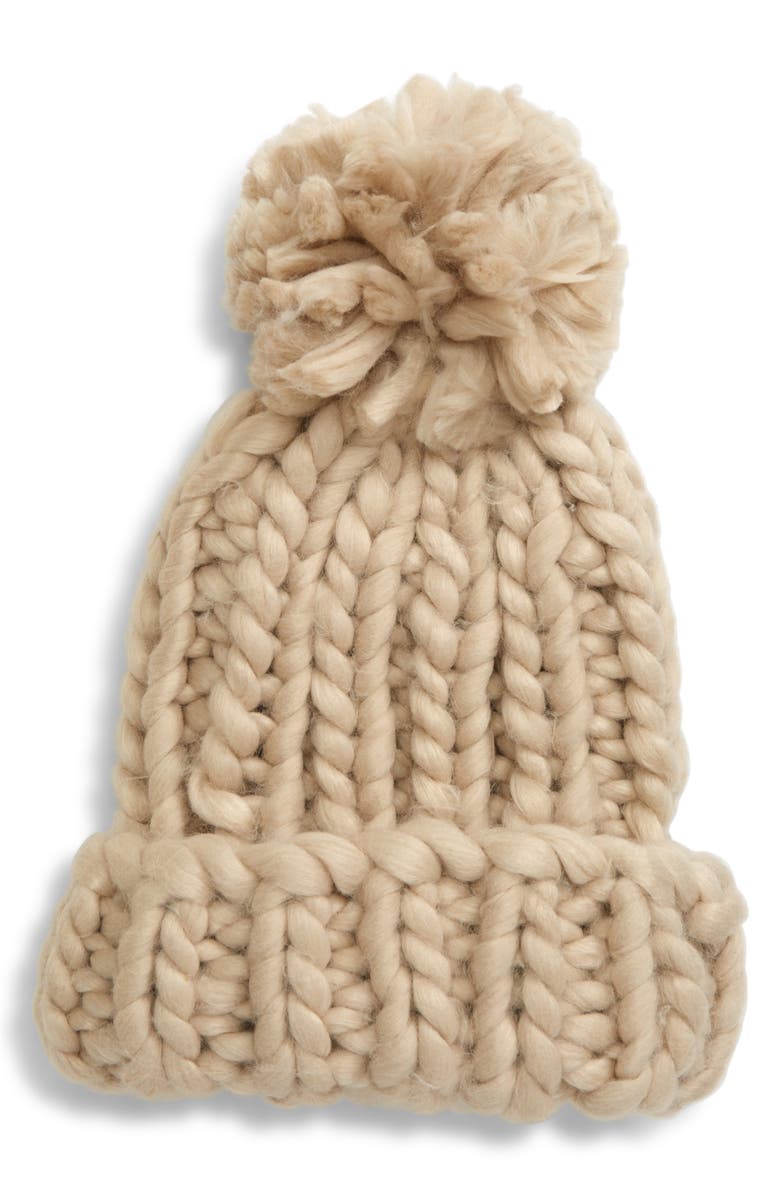 NOAKE Selina Chunky Hand Knit Beanie, Main, color,