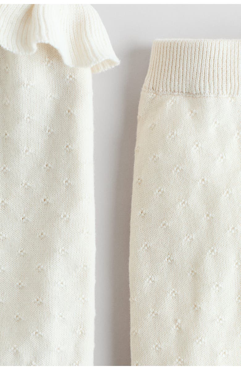 H&M 2-piece Pointelle-knit Set, Alternate, color, White
