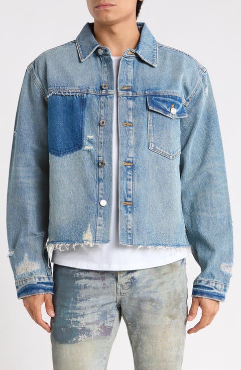Distressed Cutoff Denim Jacket
