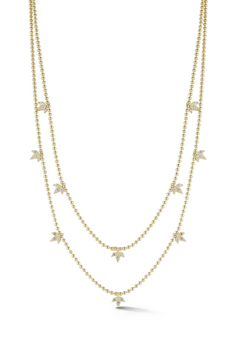 Double Layered Necklace, Main, color, GOLD