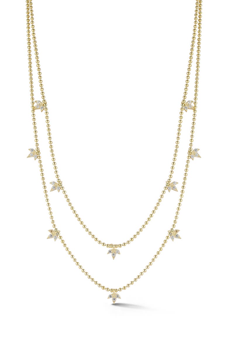 SPHERA MILANO Double Layered Necklace, Main, color, Gold