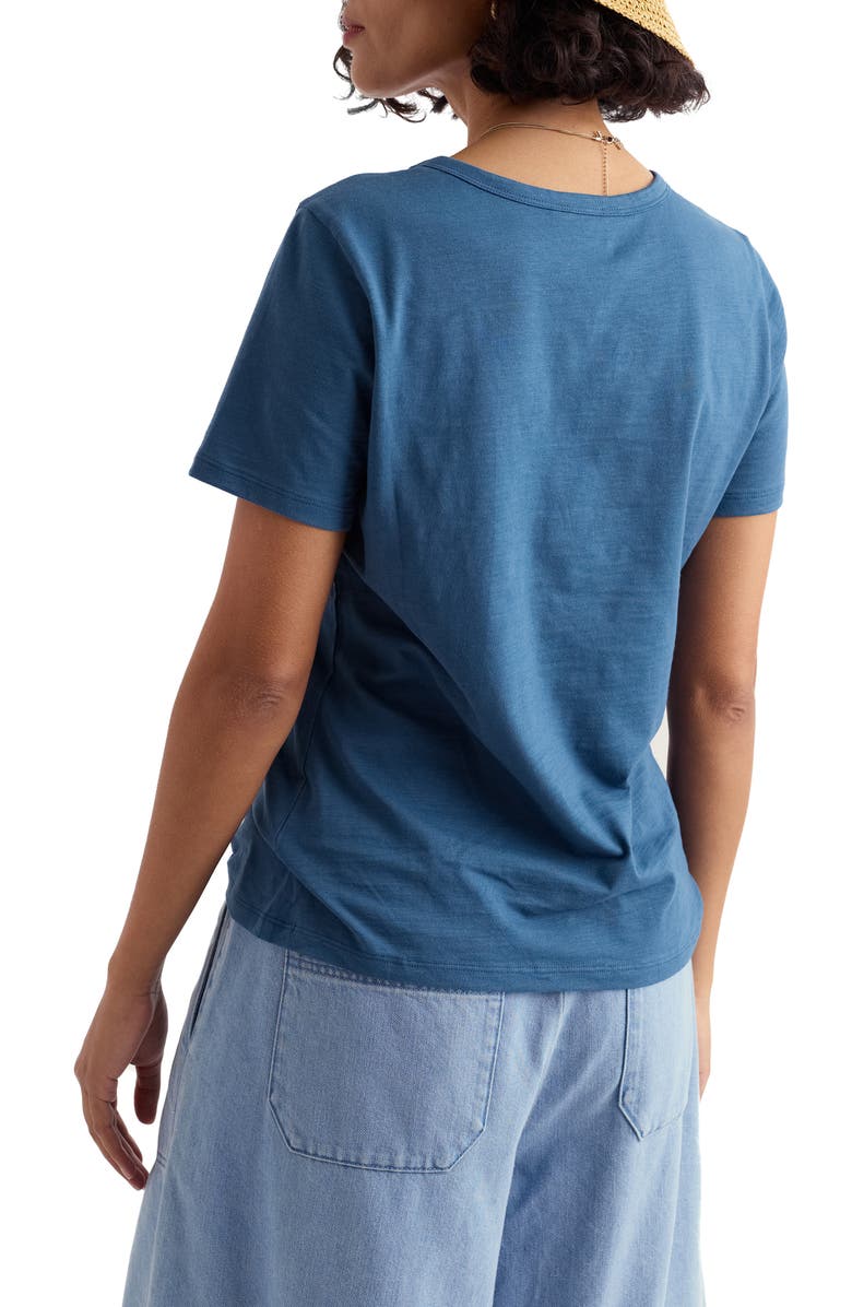 Seasalt Cornwall Printing Ink Organic Cotton Graphic T-Shirt, Alternate, color, Spliced Shapes Dusk