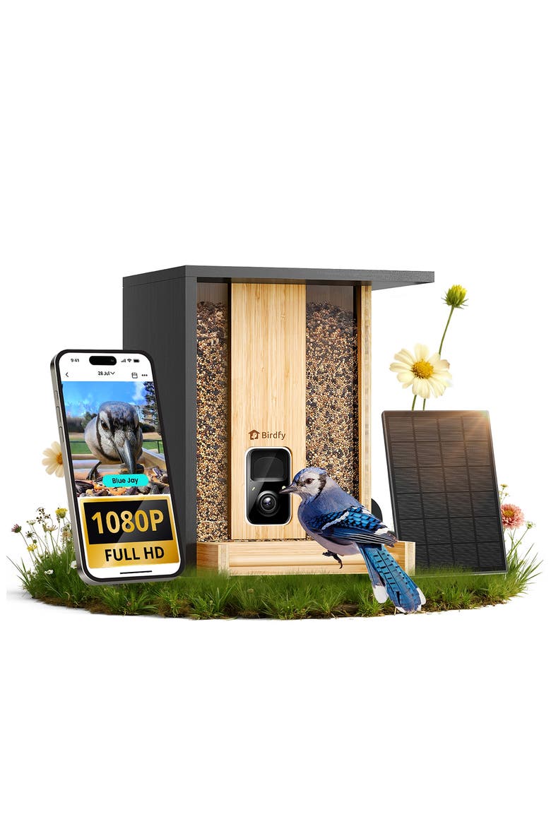 Feeder Bamboo Lite Smart Bird Feeder with Solar Panel, Alternate, color, NO COLOR