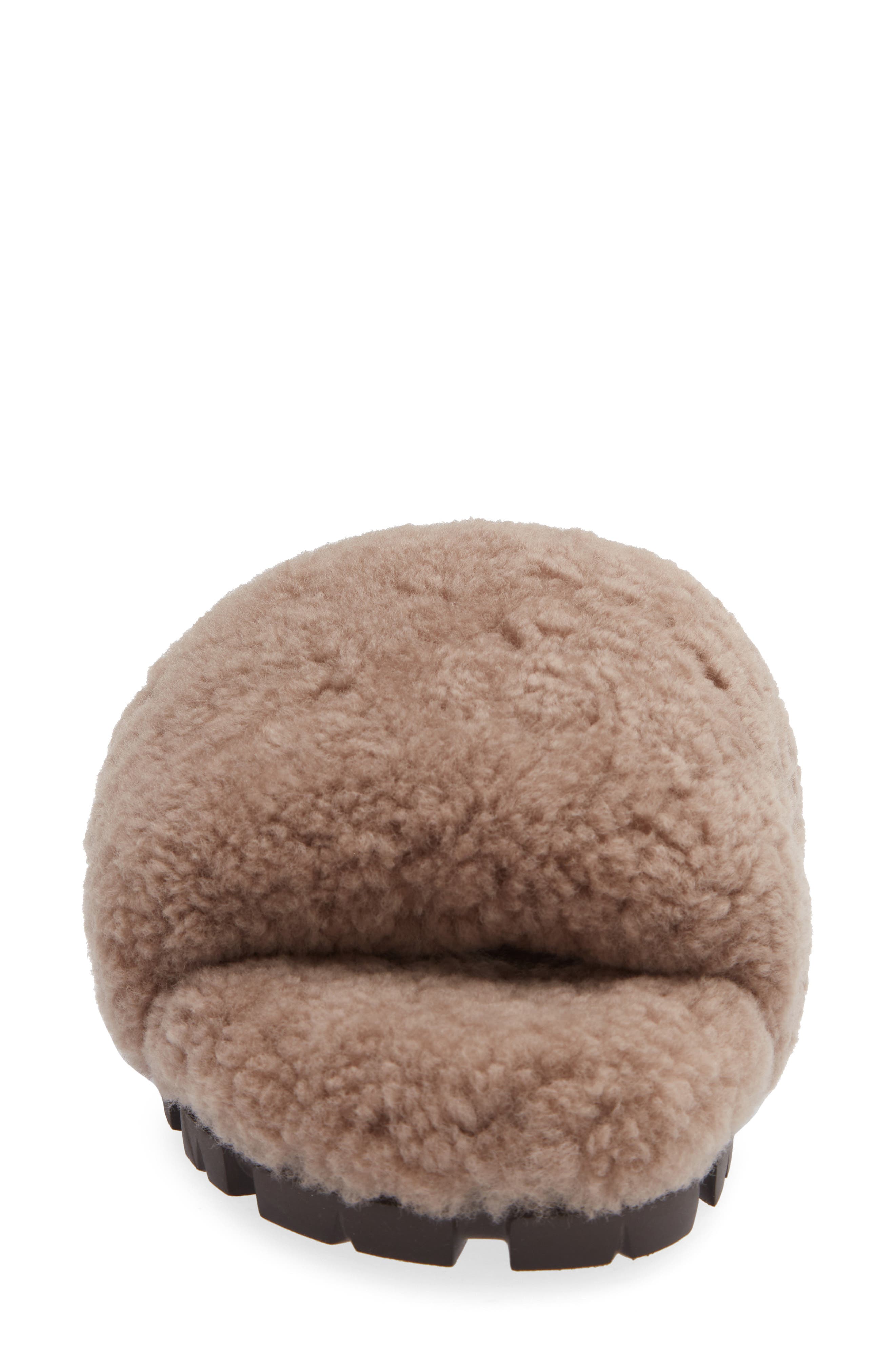 Cozetta Curly Genuine Shearling Slide Slipper, Alternate, color, CARIBOU