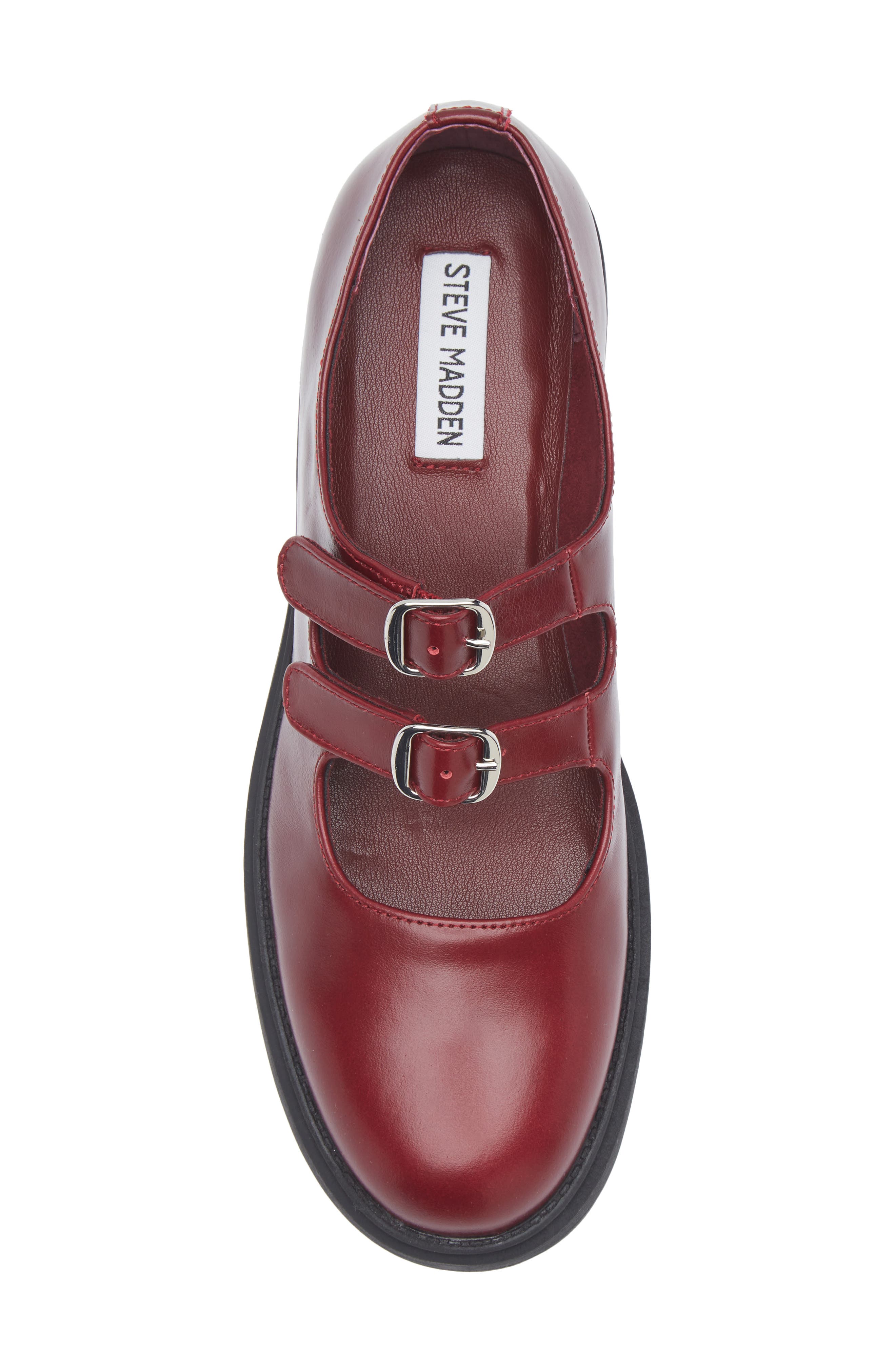 Steve Madden Alba Mary Jane Pump, Alternate, color, Burg Leather