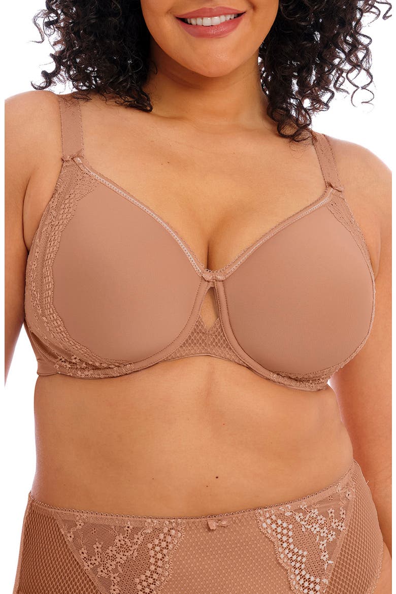Charley Full Figure Spacer Underwire Bra, Main, color, CINNAMON