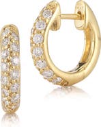 Kwiat Moonlight Pavé Diamond Hoop Earrings